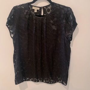 Faconnable blouse sheer spotted top